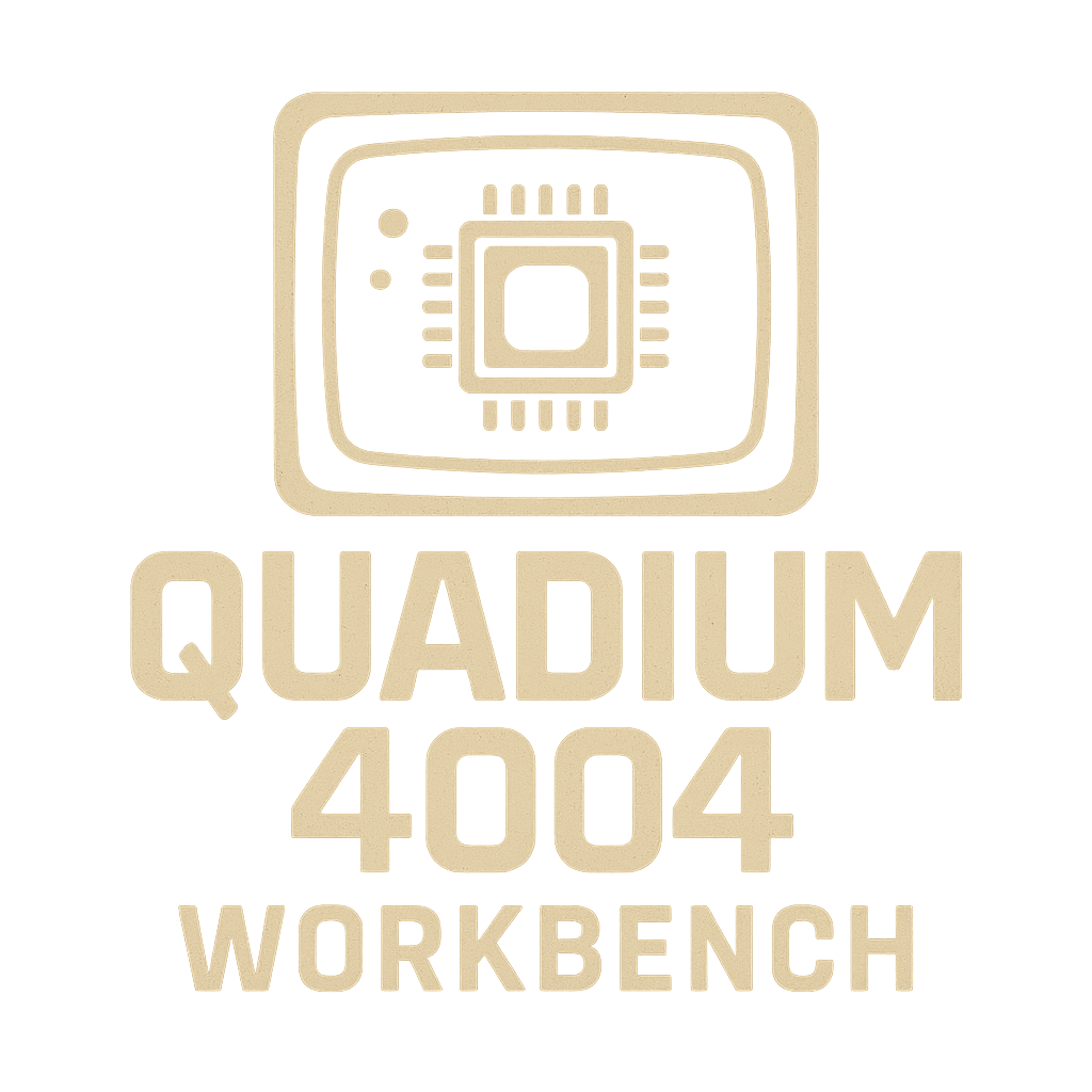 Quadium 4004 Workbench — official logo for the MCS-4 microcomputer laboratory emulator